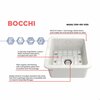 Bocchi 18 in W x 18 in L x 8 in H, Fireclay, Fireclay Kitchen Sink 1359-001-0120